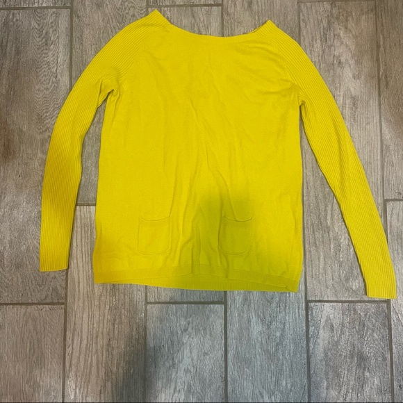 LOFT yellow 3/4 sleeve sweater - Picture 3 of 7